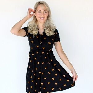 Mickey Pumpkin Button Up Dress